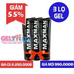 Giảm 55% cho bộ Combo 3 lọ Gel Maxman USA hỗ trợ tăng kích thước dương vật