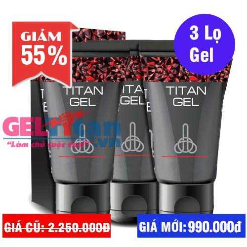 Combo 3 gel Titan Nga hỗ trợ tăng kích thước dương vật hiệu quả