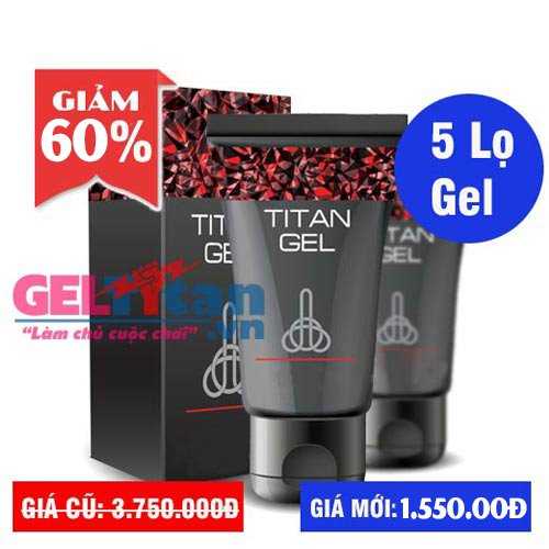 Combo 5 Gel Titan Nga hỗ trợ tăng kích thước dương vật 