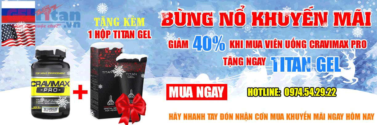 Khuyến mãi Combo khi mua viên uống New Gravimax tăng ngay Gel Titan Nga